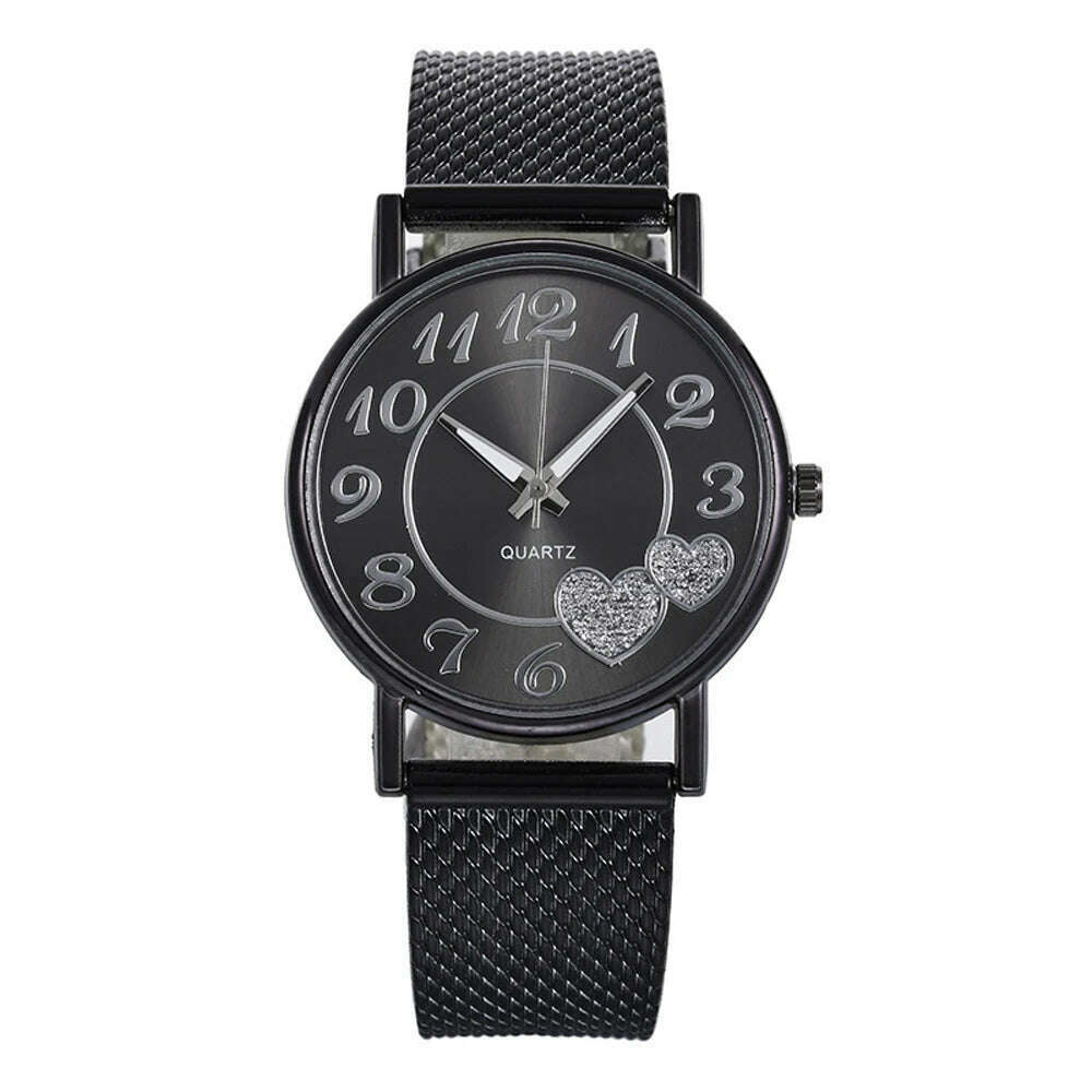 Simple Vintage Classic 2024 Fashion Casual Women Watch Ladies Mesh Belt Elegant Wild Creative Lover Quartz Wristwatch - KIMLUD