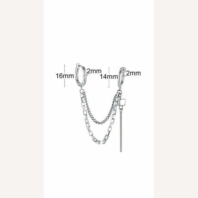 Stainless Steel Four Pointed North Star Huggie Hoops Earrings For Men Piercing Or No Piercing Cross Jewelry Gift For Her Him - KIMLUD