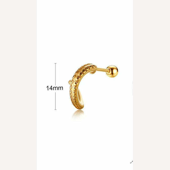 Stainless Steel Four Pointed North Star Huggie Hoops Earrings For Men Piercing Or No Piercing Cross Jewelry Gift For Her Him - KIMLUD
