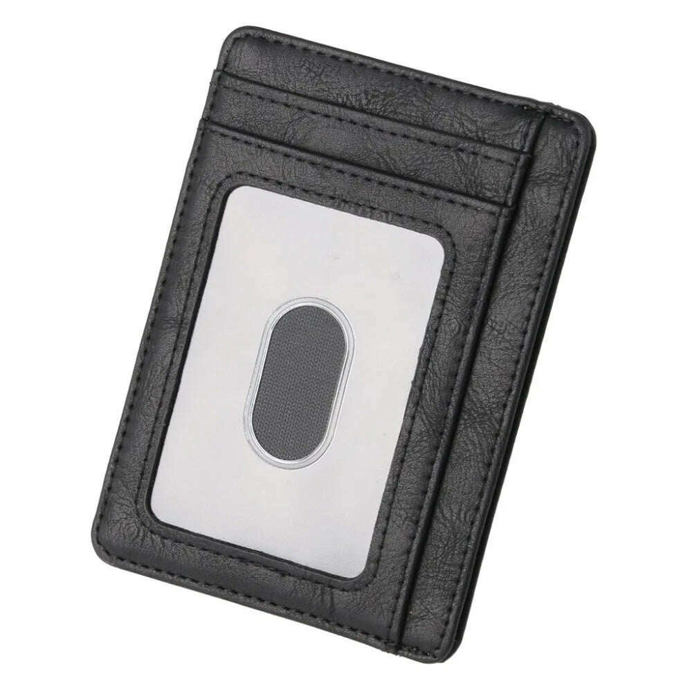 THINKTHENDO Slim RFID Blocking Leather Wallet Credit ID Card Holder Purse Money Case for Men Women 2020 Fashion Bag 11.5x8x0.5cm - KIMLUD