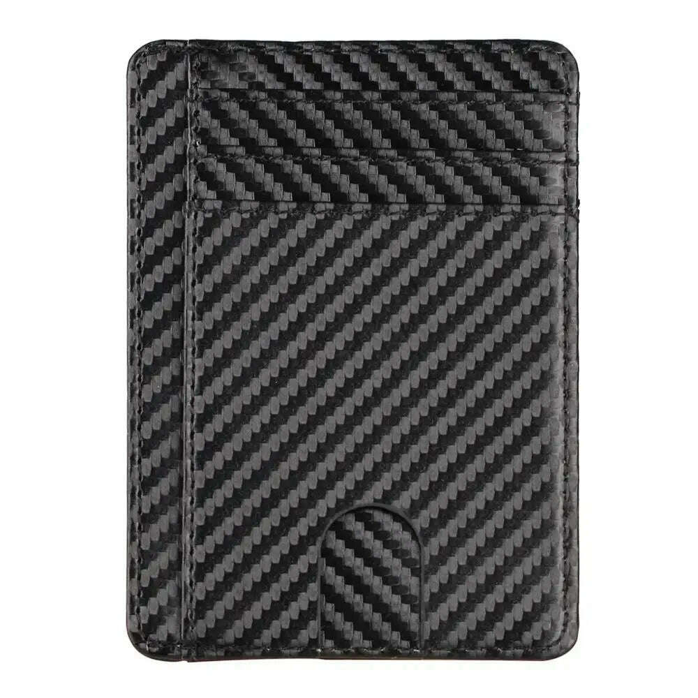 THINKTHENDO Slim RFID Blocking Leather Wallet Credit ID Card Holder Purse Money Case for Men Women 2020 Fashion Bag 11.5x8x0.5cm - KIMLUD