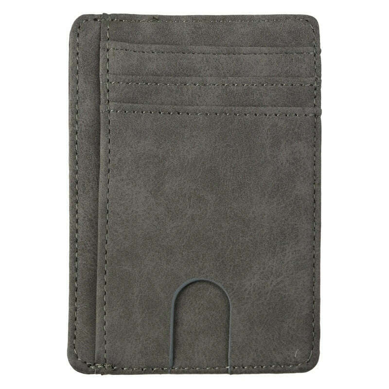 THINKTHENDO Slim RFID Blocking Leather Wallet Credit ID Card Holder Purse Money Case for Men Women 2020 Fashion Bag 11.5x8x0.5cm - KIMLUD