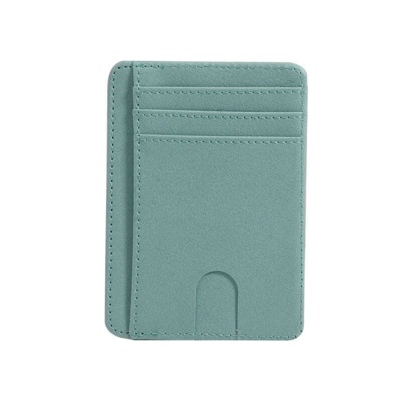 THINKTHENDO Slim RFID Blocking Leather Wallet Credit ID Card Holder Purse Money Case for Men Women 2020 Fashion Bag 11.5x8x0.5cm - KIMLUD