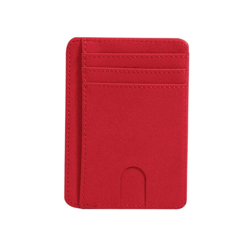 THINKTHENDO Slim RFID Blocking Leather Wallet Credit ID Card Holder Purse Money Case for Men Women 2020 Fashion Bag 11.5x8x0.5cm - KIMLUD