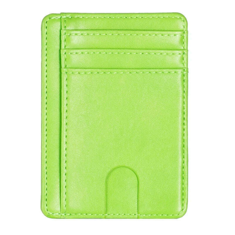 THINKTHENDO Slim RFID Blocking Leather Wallet Credit ID Card Holder Purse Money Case for Men Women 2020 Fashion Bag 11.5x8x0.5cm - KIMLUD
