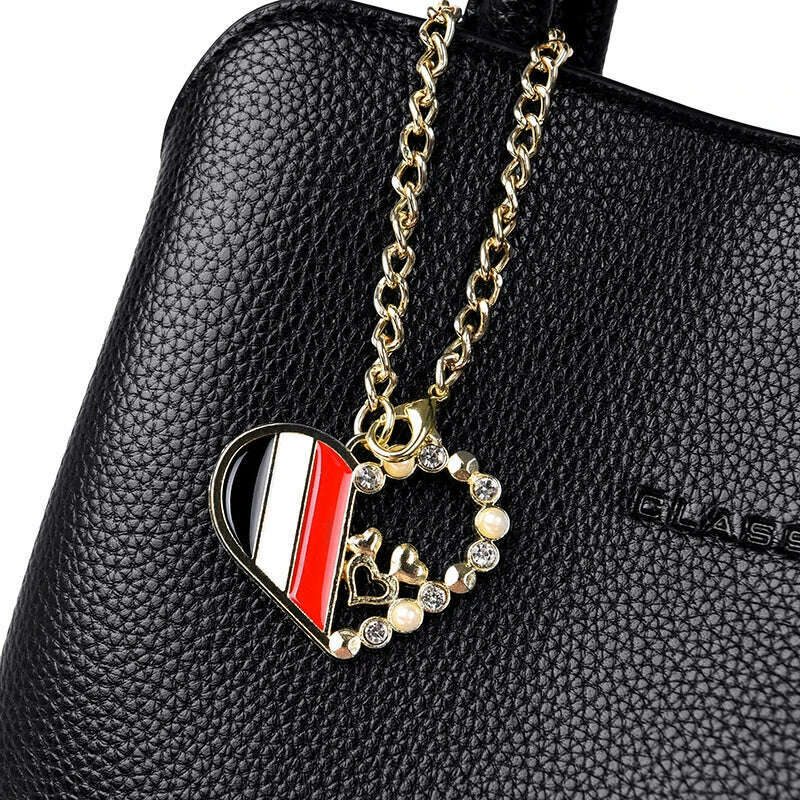 Three Layers Luxury Handbags For Women Designer High Quality Leather Crossbody Shoulder Bags Ladies Casual Tote Bag Sac A Main - KIMLUD