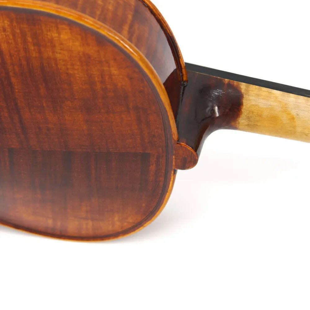 TONGLING Handmade Advanced Violin Oil Varnish Nature Flamed Maple Violin 4/4 Spruce Plate Ebony Parts with Bow Case Tuner - KIMLUD