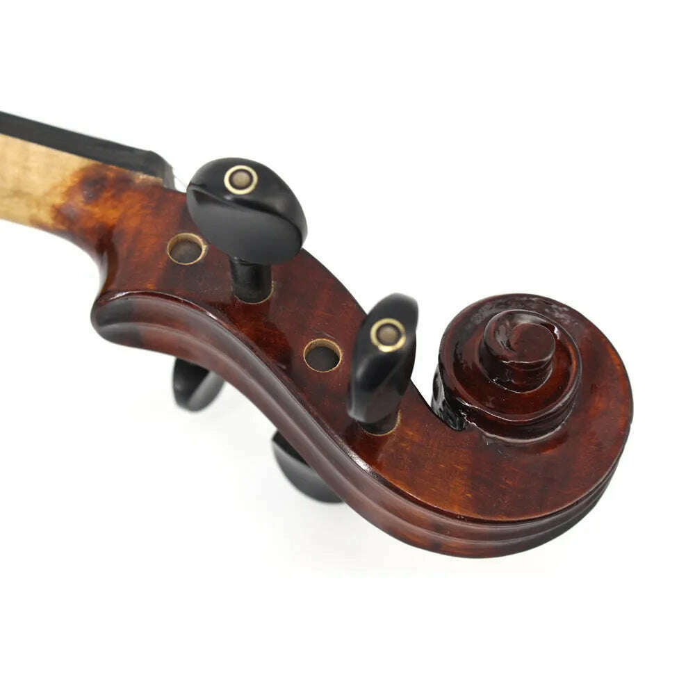 TONGLING Handmade Advanced Violin Oil Varnish Nature Flamed Maple Violin 4/4 Spruce Plate Ebony Parts with Bow Case Tuner - KIMLUD
