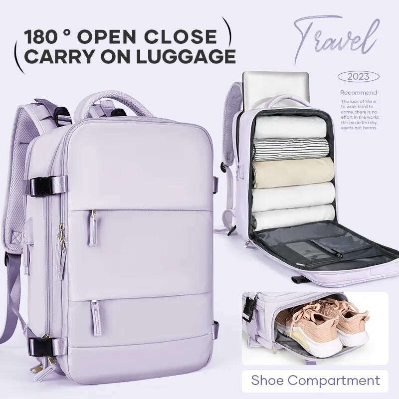 Travel Backpack for Women, Carry On Backpack,TSA Laptop Backpack Flight Approved, College Nurse Bag Casual Daypack for Weekender - KIMLUD