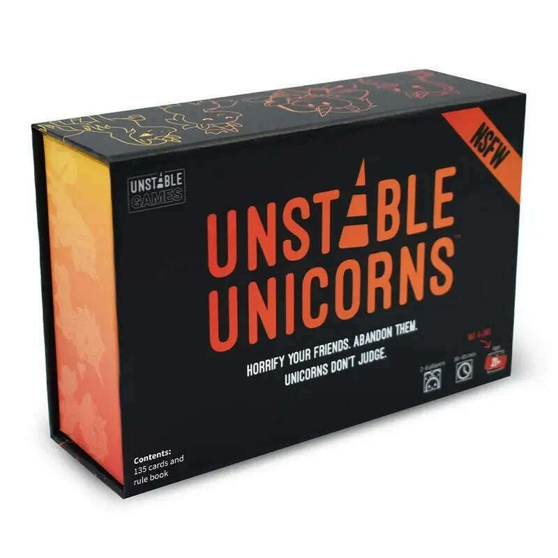 KIMLUD, UNICORNS BOARD CARD Game, black, KIMLUD APPAREL - Womens Clothes