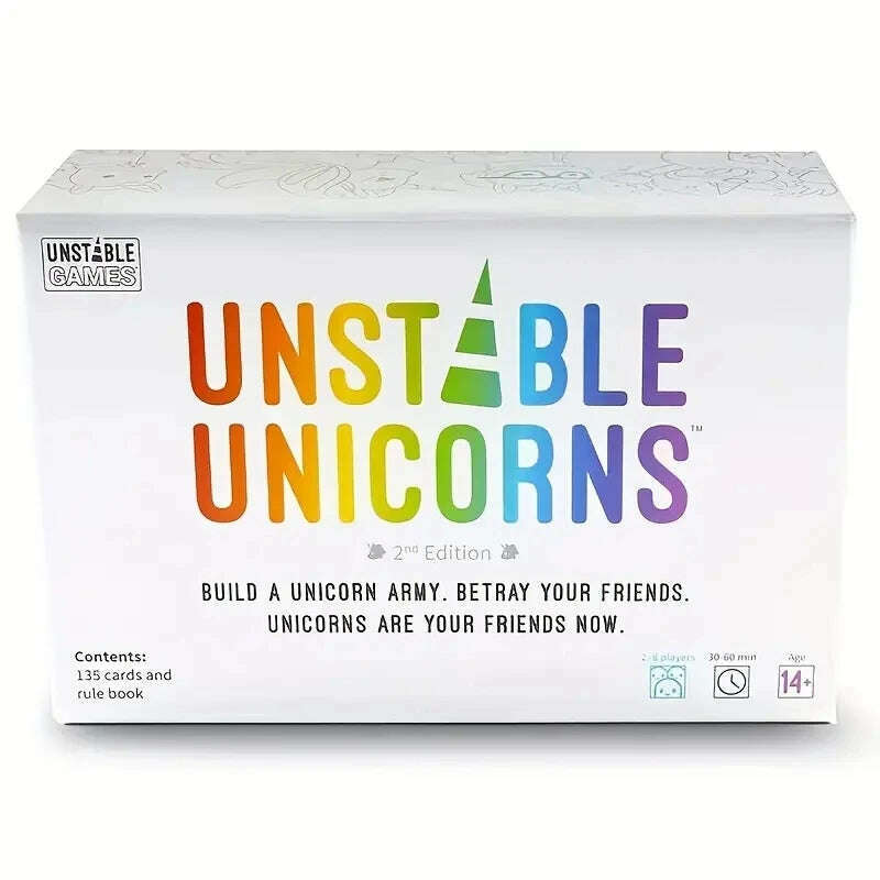 KIMLUD, UNICORNS BOARD CARD Game, WHITE, KIMLUD APPAREL - Womens Clothes