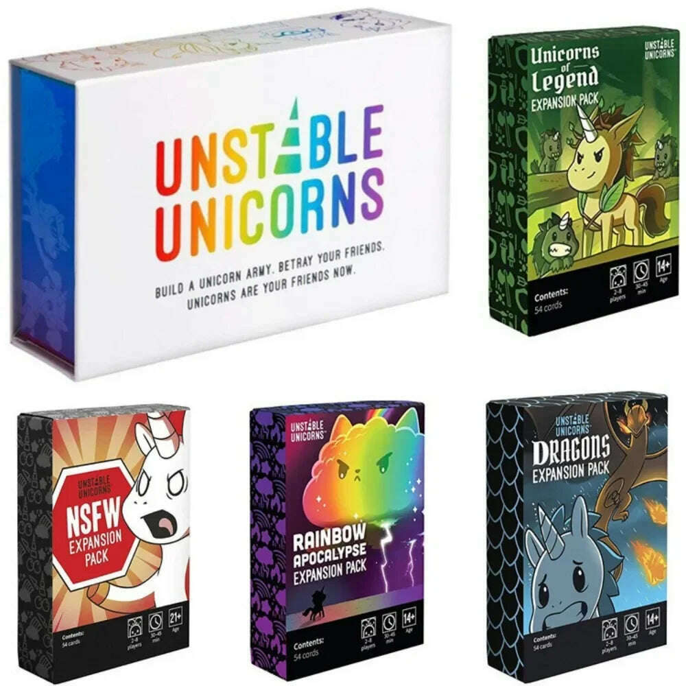 KIMLUD, Unicorns Board English Family Party Expansion Basic version Of Classic Board Games, KIMLUD Womens Clothes