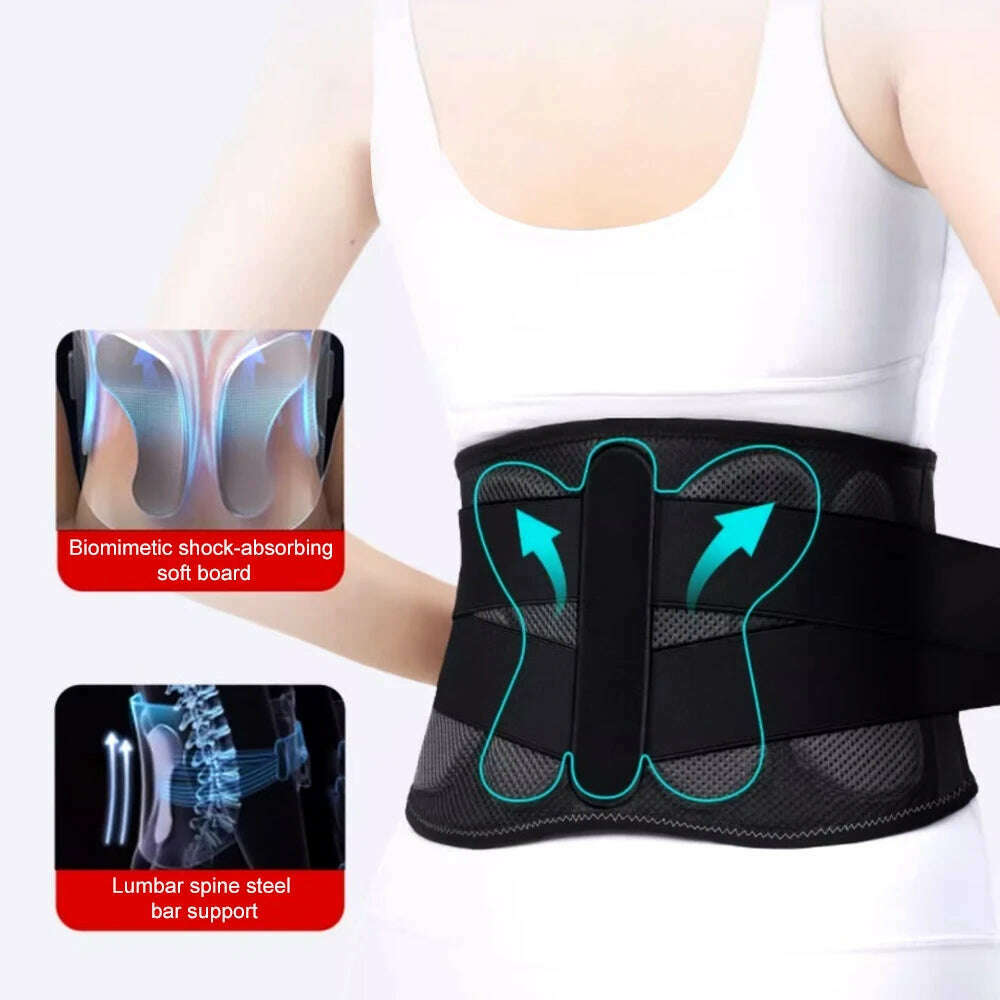 KIMLUD, Waist Brace for Lower Back Pain Women Men, Back Support Braces for Lower Back Pain Relief, Sciatica, Herniated Disc, Scoliosis, KIMLUD Womens Clothes