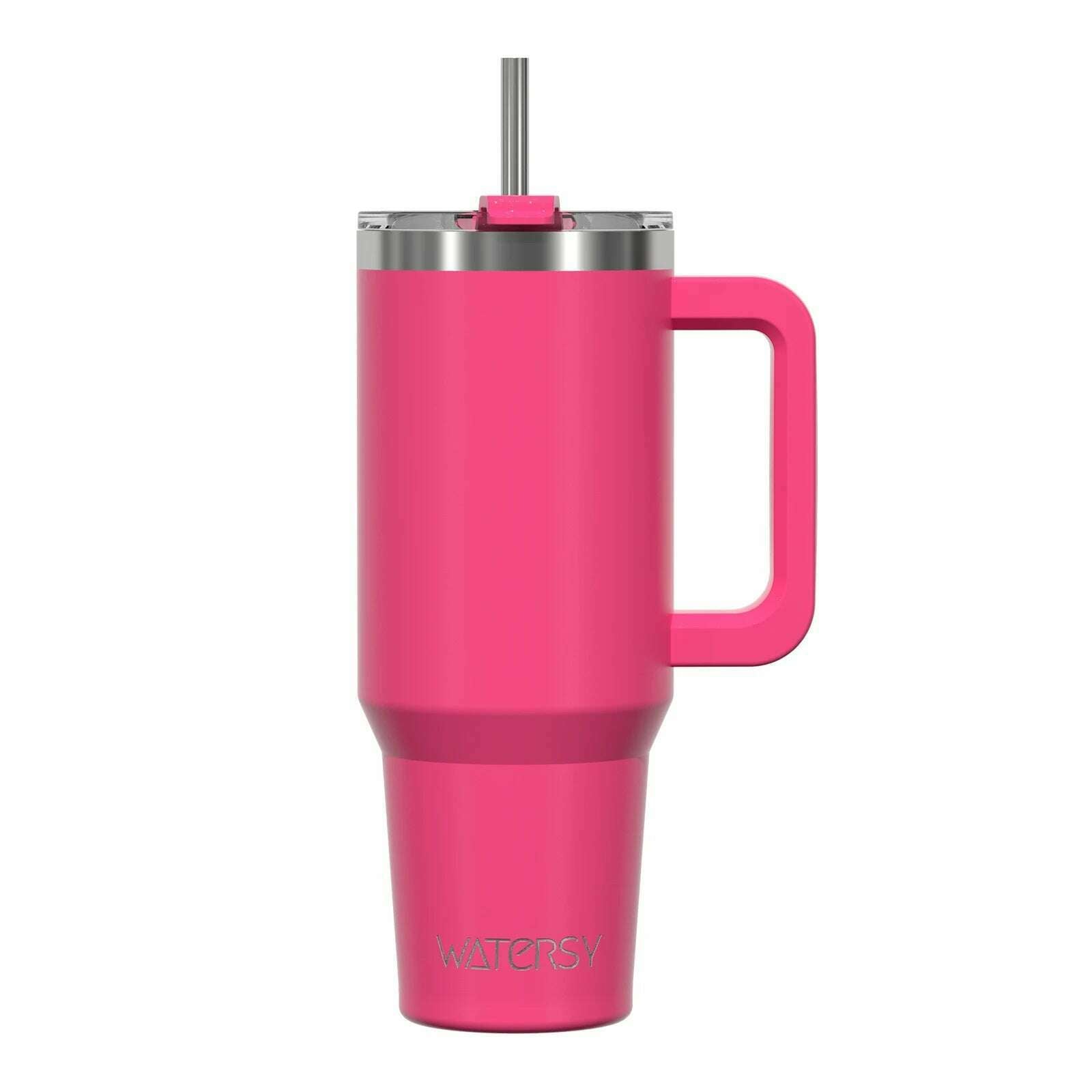 Watersy 40oz/1200ml Tumbler with Handle & Straw Lid Stainless Steel Insulated Cup Keep Cold Thermal Mug Portable Car Travel Cup - KIMLUD