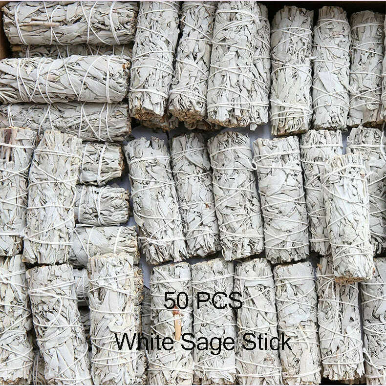 KIMLUD, 1-50PCS White Sage & Palo Santo for Smudging, Healing Purify Natural Incense Sticks Wooden Smudging Strips Aroma Diffuser Stains, 50PCS 1, KIMLUD APPAREL - Womens Clothes