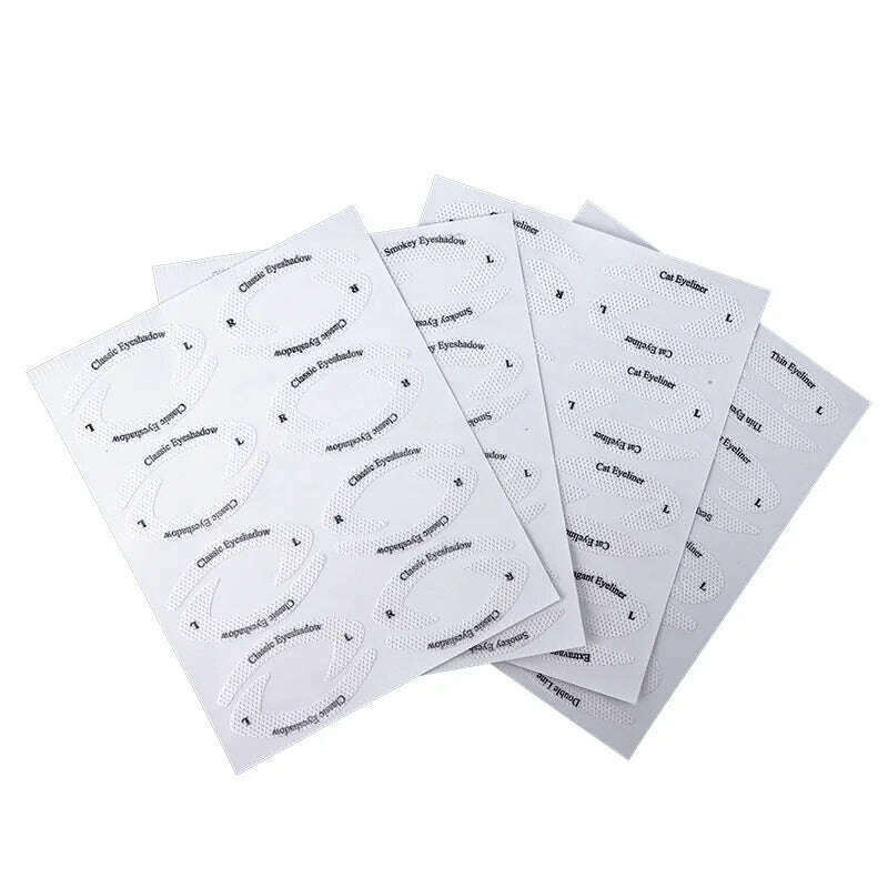 KIMLUD, 1 Box/bag Eyeliner Stencils Stickers Non-Woven Eye Liner Template Cards Eye Make Up Template Kits Eyeliner Shaping Tools 11*10cm, 1 Bag 4pcs, KIMLUD APPAREL - Womens Clothes