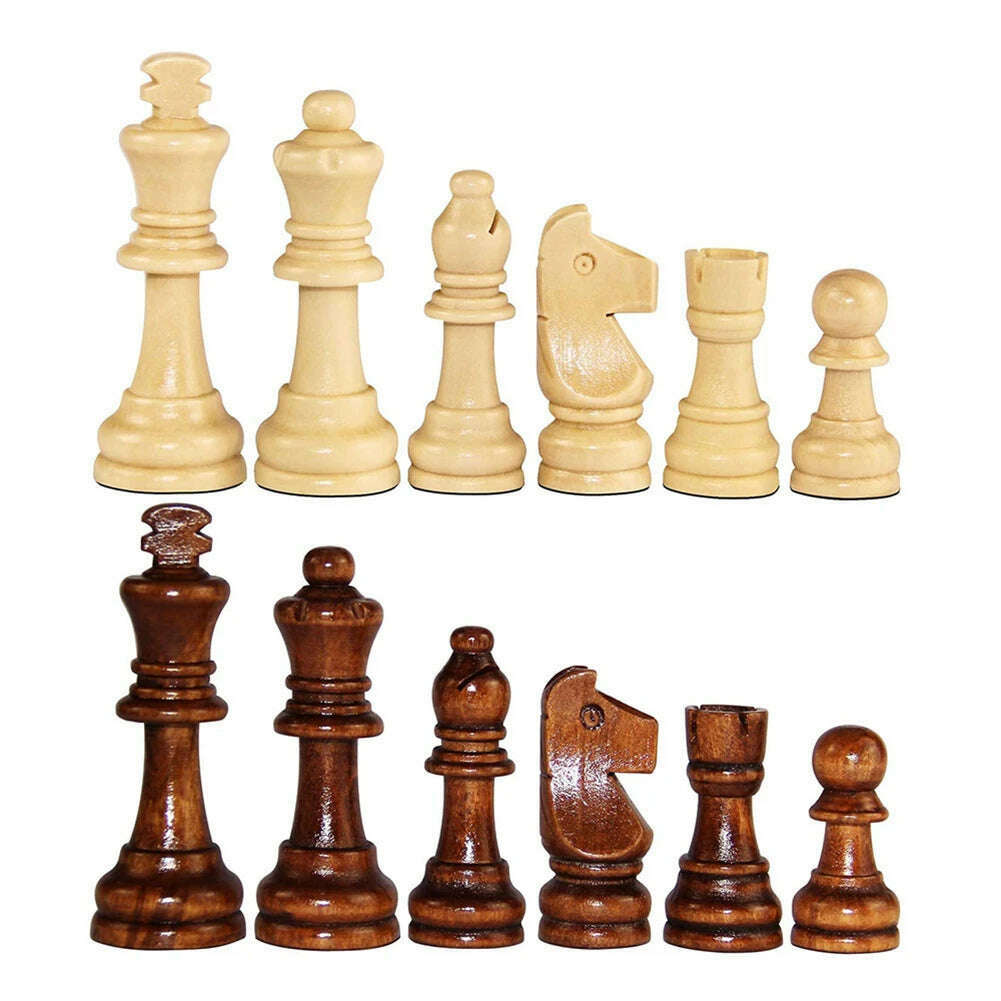 KIMLUD, 1 Set Chess Magnetic Solid Wooden Exquisite Chess Set Chess and Checkers Game Set Travel Chess Sets for Chess Board Game, KIMLUD Womens Clothes