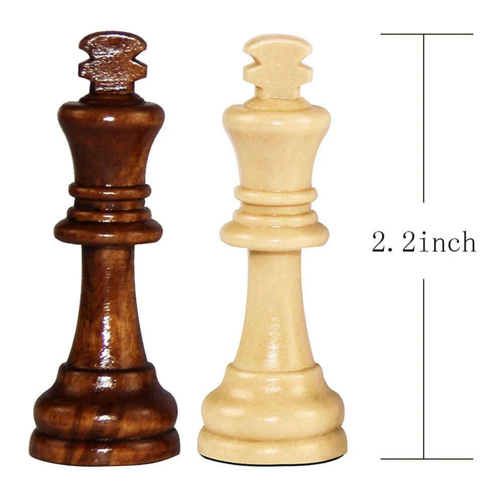 KIMLUD, 1 Set Chess Magnetic Solid Wooden Exquisite Chess Set Chess and Checkers Game Set Travel Chess Sets for Chess Board Game, KIMLUD Womens Clothes