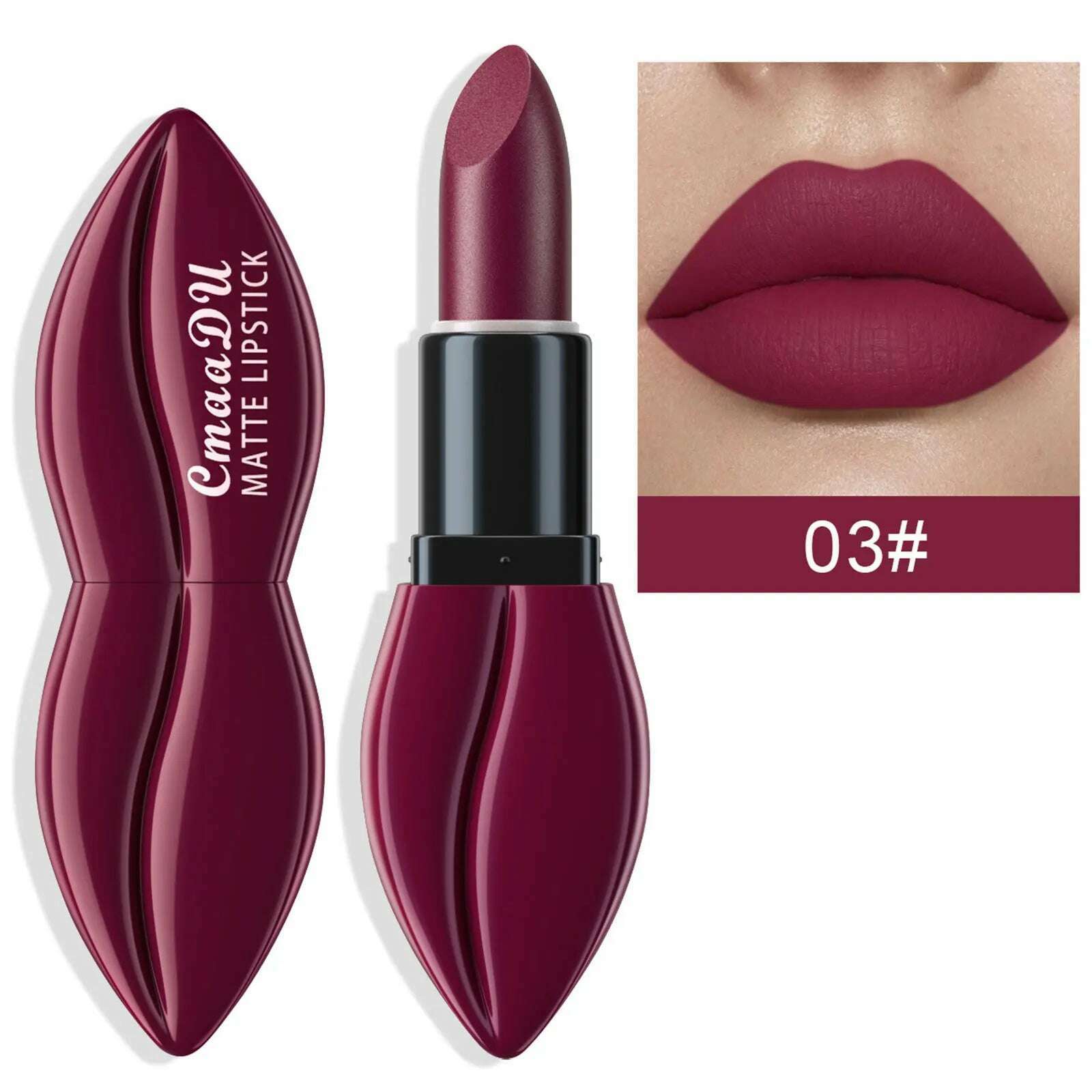 KIMLUD, 10 Colors Waterproof Big Mouth Nude Matte Lipsticks Long Lasting Lip Stick Not Fading Sexy Red Velvet Lipstick Makeup Cosmetic, KIMLUD Womens Clothes