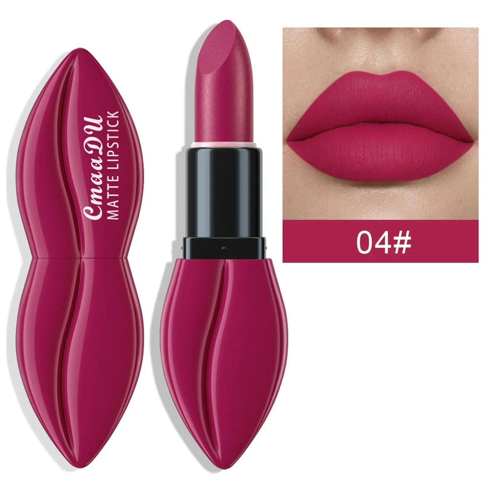 KIMLUD, 10 Colors Waterproof Big Mouth Nude Matte Lipsticks Long Lasting Lip Stick Not Fading Sexy Red Velvet Lipstick Makeup Cosmetic, KIMLUD Womens Clothes