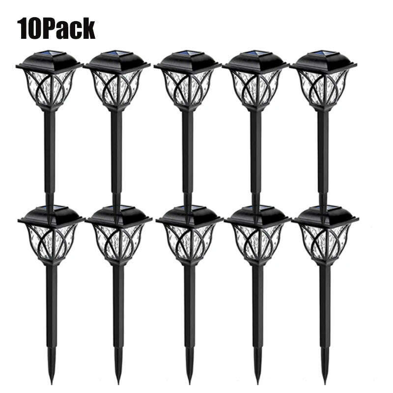 KIMLUD, 10 Pack Solar Yard Lights Bright Lawn Lights Outdoor Waterproof Led Solar Pathway Lights Landscape Path Lights, 10PCS / White, KIMLUD APPAREL - Womens Clothes