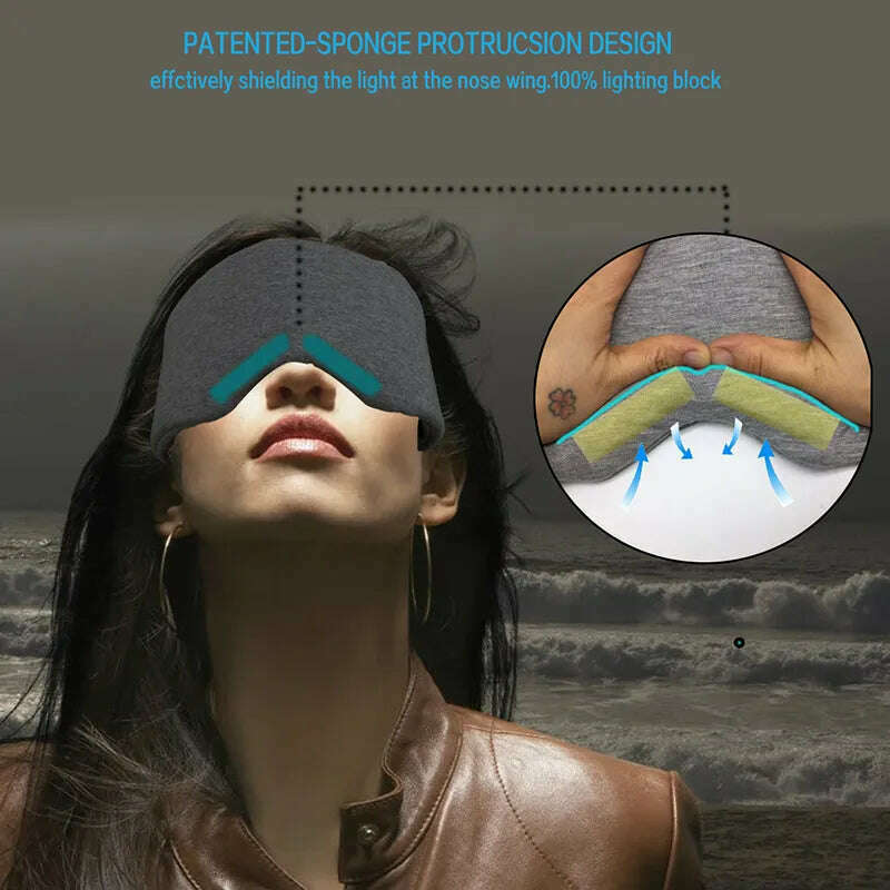 KIMLUD, 100% Cotton Silk Sleep Mask Blindfold Eye Cover Eye Patch Women Men Soft Portable Blindfold Travel Eyepatch Sleeping Eye Mask, KIMLUD Womens Clothes