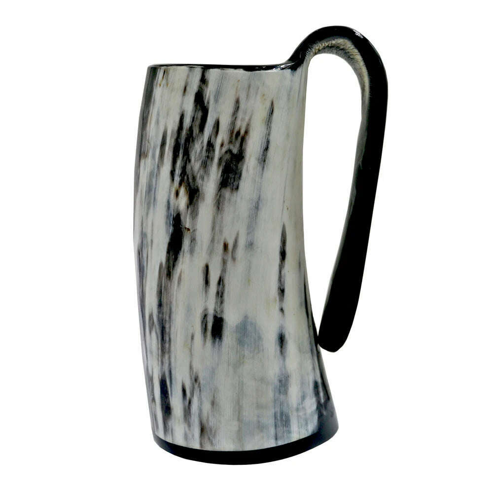 100% Natural Hand Made Ox Horn Mug Viking Drinking Mugs Beer Drinking Horn Coffee Mug-Food Grade&One Year Warranty - KIMLUD