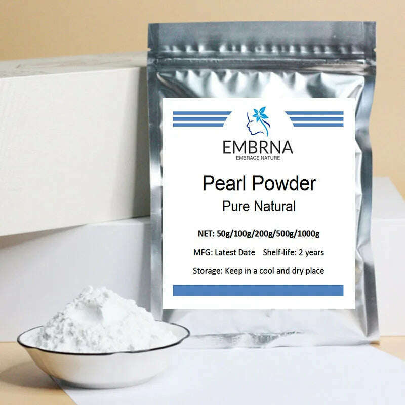 KIMLUD, 100% Natural Pearl Powder Freshly Ground Ultrafine Nanoscale Acne Whitening Facial Mask DIY Handmade, KIMLUD Womens Clothes