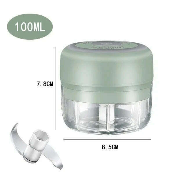 KIMLUD, 100ml/250ML Manual Meat Mincer Garlic Chopper Rotate Garlic Press Crusher Vegetable Onion Cutter Kitchen Cooking Accessories, 105-Green100ml, KIMLUD APPAREL - Womens Clothes