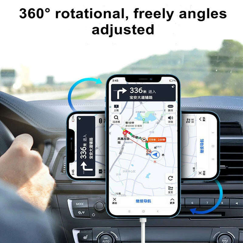 100W Fast Car Wireless Chargers Magnetic Car Air Vent Phone Holder for iPhone 13 14 15 Pro Max Samsung Macsafe Charging Station - KIMLUD