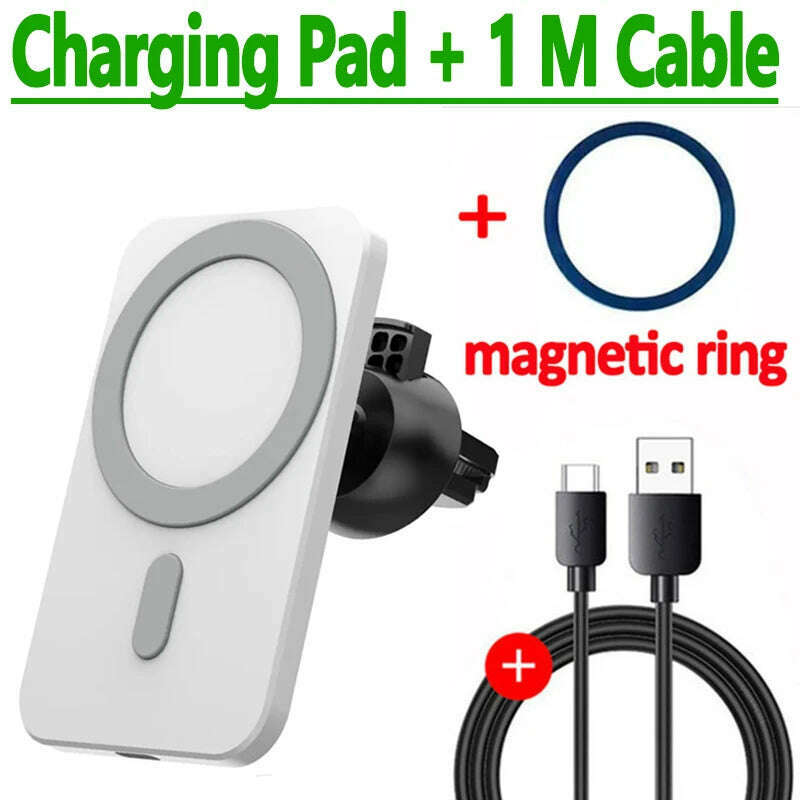 100W Fast Car Wireless Chargers Magnetic Car Air Vent Phone Holder for iPhone 13 14 15 Pro Max Samsung Macsafe Charging Station - KIMLUD