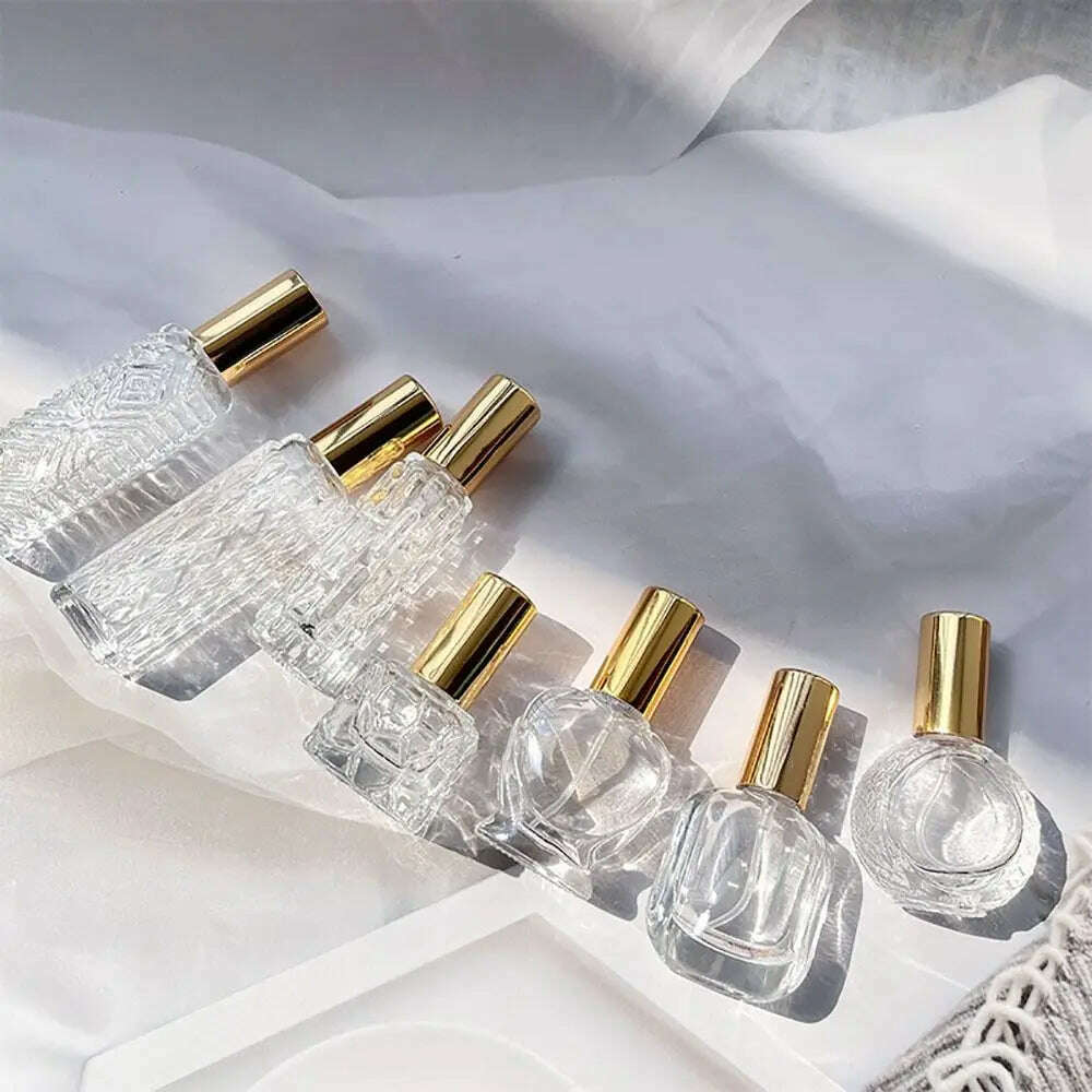 10/12 ML Perfume Spray Bottle High Quality Perfume Atomizer Protable Travel Refillable Cosmetic Container Liquid Bottle - KIMLUD