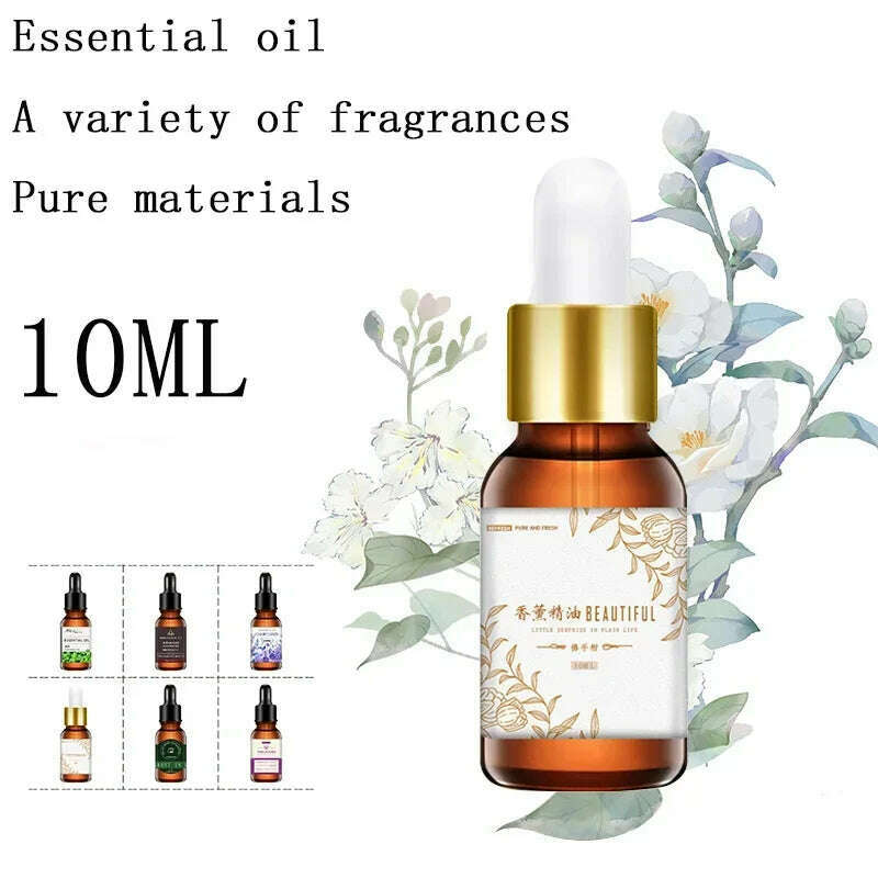 KIMLUD, 10ML Bergamot Clove Pure Essential Oil Sandalwood Patchouli Green Tea Diffused Aromatic Oil Fruity Cherry Mango Blueberry Aroma, KIMLUD Womens Clothes