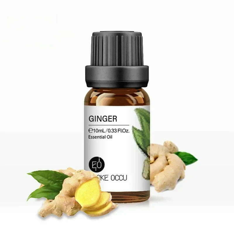 10ML Essential Oils for Diffuser Humidifier Aroma Oil Vanilla Eucalyptus Jasmine Rose Lavender Rosemary Peppermint Tea Tree - KIMLUD