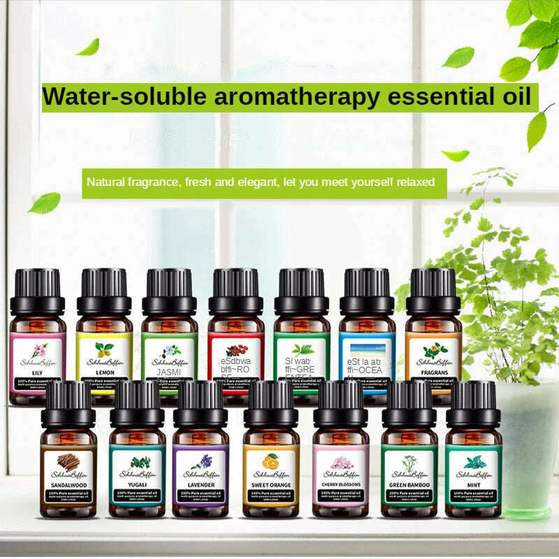 10ml Lavender Green Tea Plant Essential Oil Natural Aromatherapy Fragrance Humidifier Water Soluble Massage Essential Oil - KIMLUD