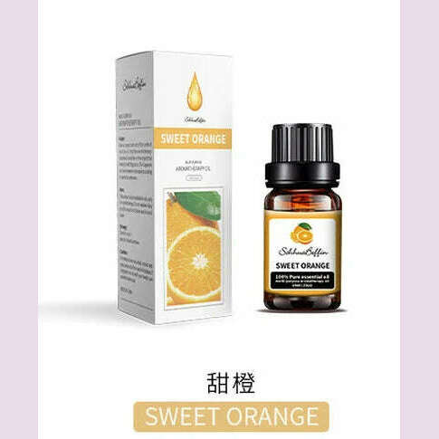 KIMLUD, 10ml Lavender Green Tea Plant Essential Oil Natural Aromatherapy Fragrance Humidifier Water Soluble Massage Essential Oil, Sweet Orange, KIMLUD APPAREL - Womens Clothes