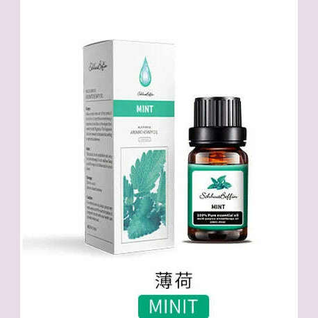 KIMLUD, 10ml Lavender Green Tea Plant Essential Oil Natural Aromatherapy Fragrance Humidifier Water Soluble Massage Essential Oil, Mint, KIMLUD APPAREL - Womens Clothes