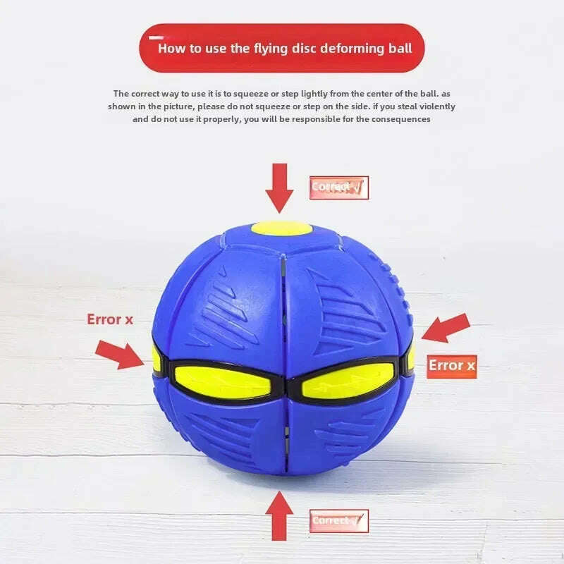 10pcs Flying Saucer Ball Outdoor Parent Children Toy Foot Magic Deformation Foot Pressure Decompression Vent Teasing Dogs Ball - KIMLUD