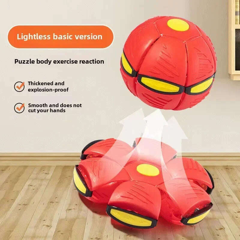 10pcs Flying Saucer Ball Outdoor Parent Children Toy Foot Magic Deformation Foot Pressure Decompression Vent Teasing Dogs Ball - KIMLUD