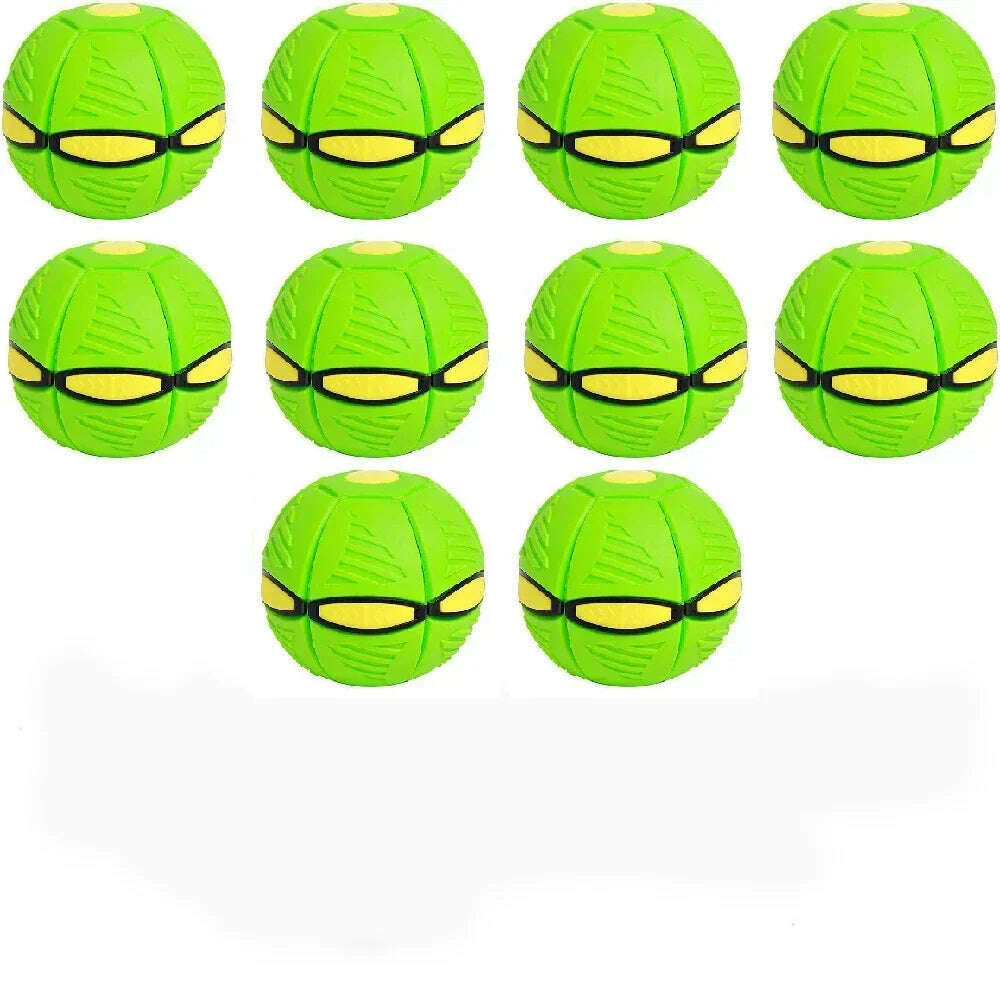 10pcs Flying Saucer Ball Outdoor Parent Children Toy Foot Magic Deformation Foot Pressure Decompression Vent Teasing Dogs Ball - KIMLUD