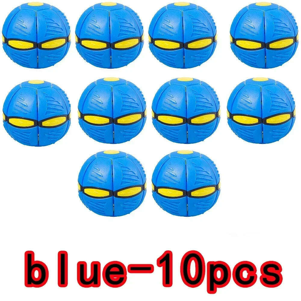 KIMLUD, 10pcs Flying Saucer Ball Outdoor Parent Children Toy Foot Magic Deformation Foot Pressure Decompression Vent Teasing Dogs Ball, blue 10pcs, KIMLUD APPAREL - Womens Clothes