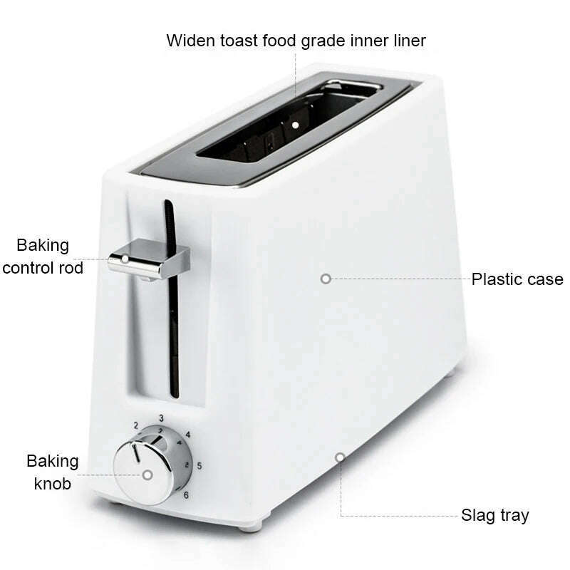 110V/220V Stainless Steel Electric Toaster Bread Baking Oven Breakfast Machine Toast Grill Stove Sandwich Maker Heater Warmer US - KIMLUD