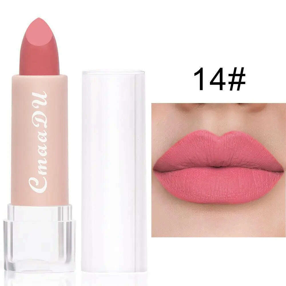 KIMLUD, 12 Color Lipstick Lip Makeup Sexy Woman Velvet Matte Lipgross Tint For Lips Long Lasting Waterproof Non-stick Cup Lip Cosmetics, KIMLUD Womens Clothes