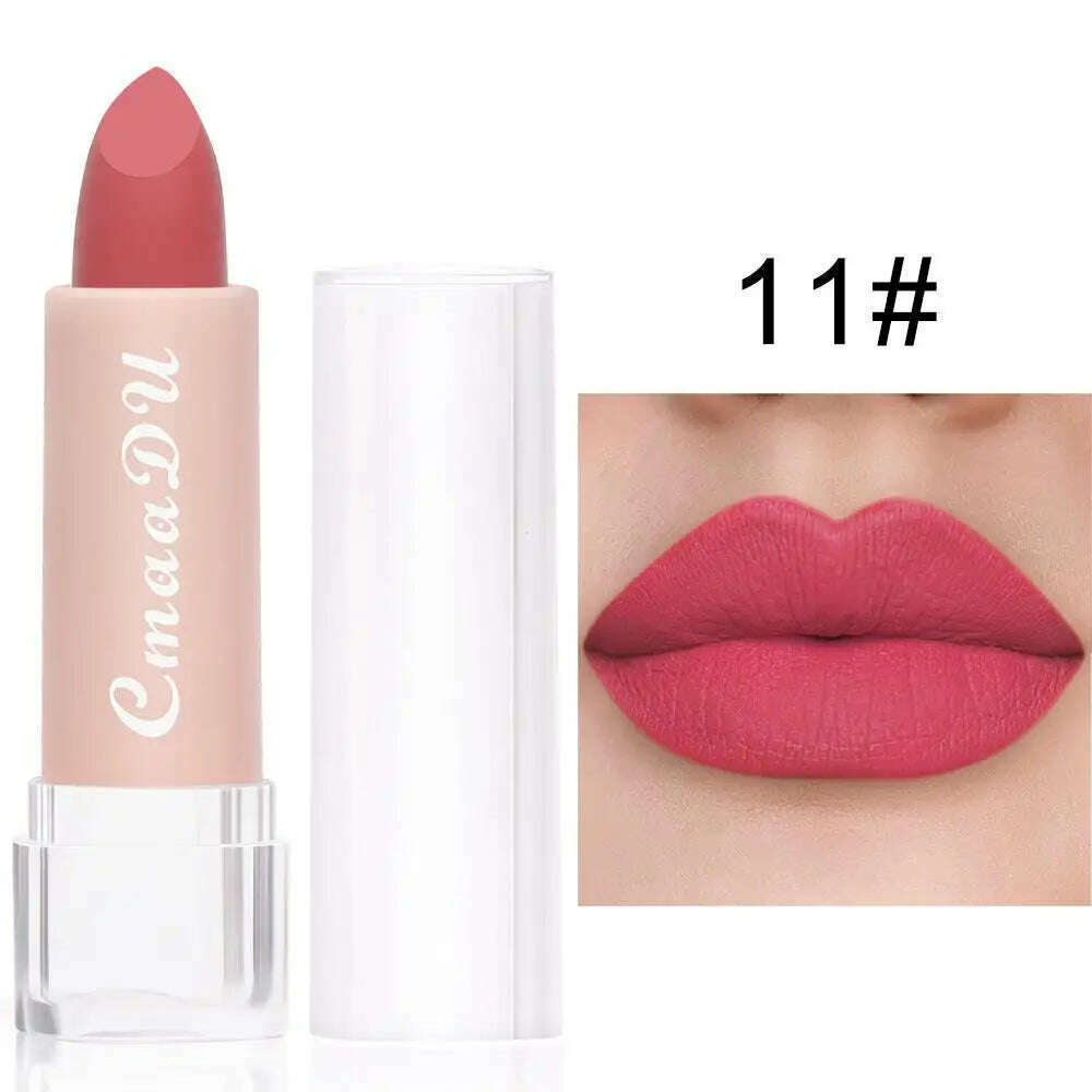 KIMLUD, 12 Color Lipstick Lip Makeup Sexy Woman Velvet Matte Lipgross Tint For Lips Long Lasting Waterproof Non-stick Cup Lip Cosmetics, B11 / CHINA, KIMLUD APPAREL - Womens Clothes