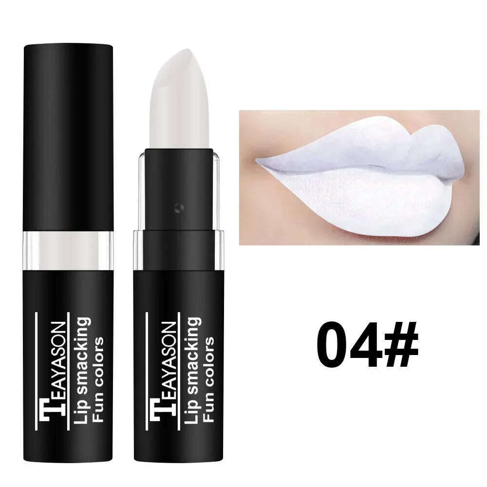 KIMLUD, 12 Colors Blue Black White Vampire Color Matte Lipstick Waterproof Retro Dark Color Lipsticks Holloween Party Makeup Cosmetics, 04, KIMLUD APPAREL - Womens Clothes