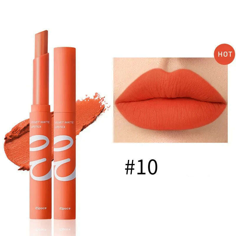 KIMLUD, 12 Colors Matte  Lipstick  Waterproof  Long Lasting Nude Pink Velvet Lipsticks Non Stick Nude Series  Lip Tint  Cosmetic Makeup, 10, KIMLUD APPAREL - Womens Clothes