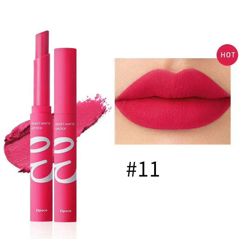 KIMLUD, 12 Colors Matte  Lipstick  Waterproof  Long Lasting Nude Pink Velvet Lipsticks Non Stick Nude Series  Lip Tint  Cosmetic Makeup, 11, KIMLUD APPAREL - Womens Clothes