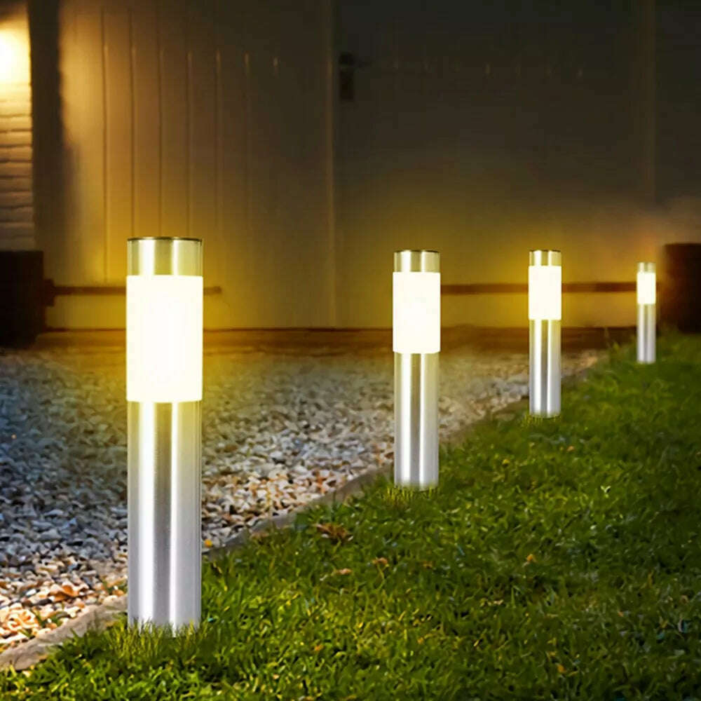 1/2/4 Pack Solar Garden Pathway Lights Outdoor LED Lighting Ground Plug Bollard Light for Patio, Gardens, Pathways,Lawn,Yard - KIMLUD