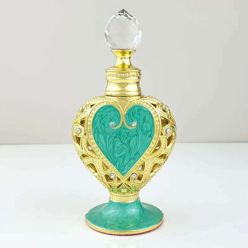 12ml Love heart Perfume Bottle Arab Style Essential Oils Dropper Bottle Container - KIMLUD