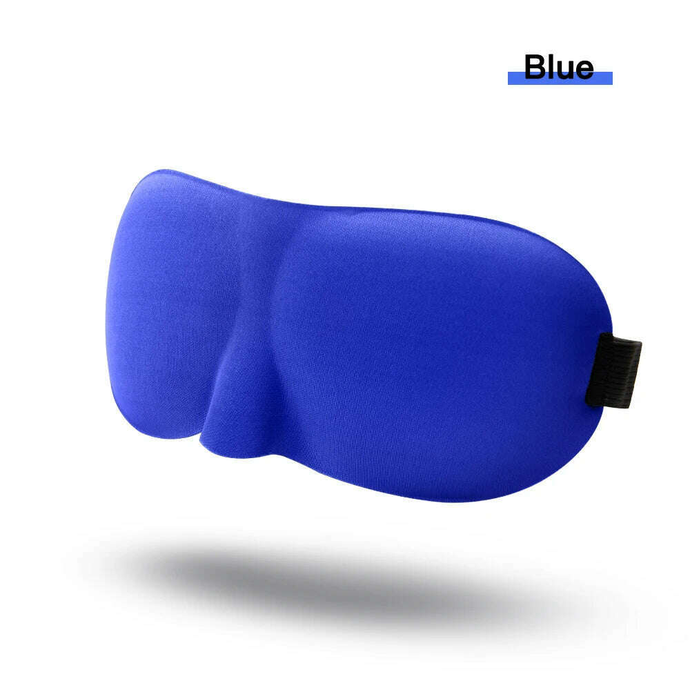 KIMLUD, 1/3 Pcs Sleep Mask Blindfold Sleeping Aid 3D Soft Memory Foam Eye mask for Sleeping Travel Blockout Light Slaapmasker Eye Cover, Blue, KIMLUD APPAREL - Womens Clothes